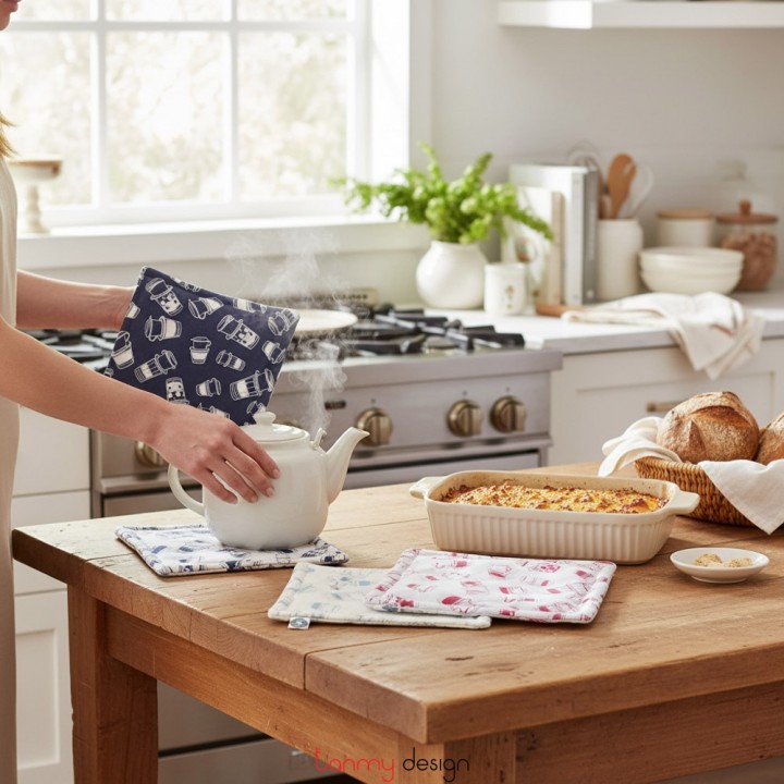 Lót nồi họa tiết ghế 21*21cm ( các màu )